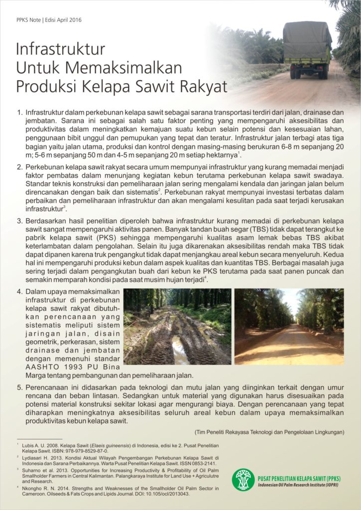 EDISI APRIL 2016 - Infrastruktur untuk Memaksimalkan Produksi Kelapa Sawit Rakyat